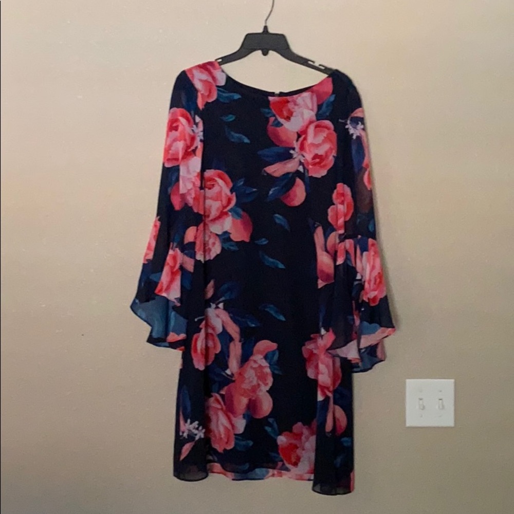 Beautiful navy blue and pink dress